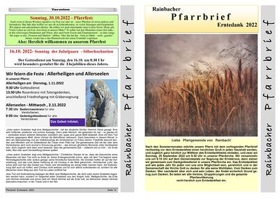 Pfarrbrief